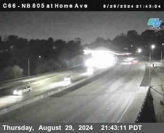 NB 805 at Home Ave (On Ramp)