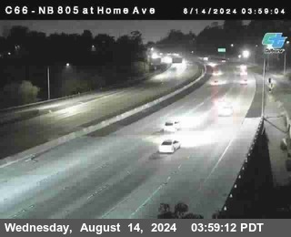 NB 805 at Home Ave (On Ramp)