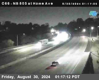 NB 805 at Home Ave (On Ramp)