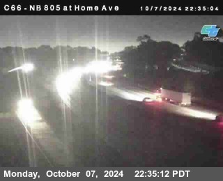 NB 805 at Home Ave (On Ramp)