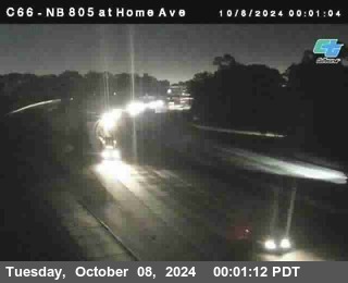 NB 805 at Home Ave (On Ramp)