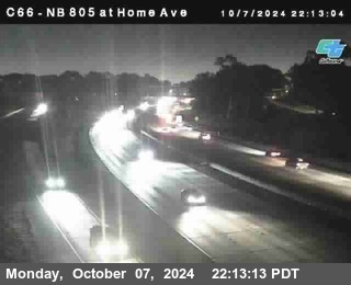 NB 805 at Home Ave (On Ramp)