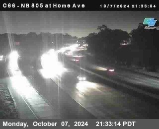 NB 805 at Home Ave (On Ramp)