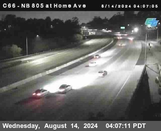 NB 805 at Home Ave (On Ramp)