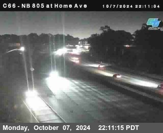 NB 805 at Home Ave (On Ramp)