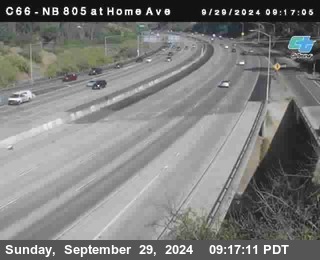 NB 805 at Home Ave (On Ramp)