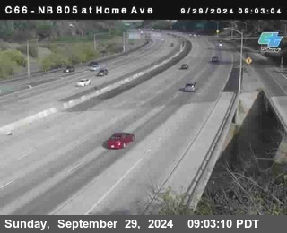 NB 805 at Home Ave (On Ramp)