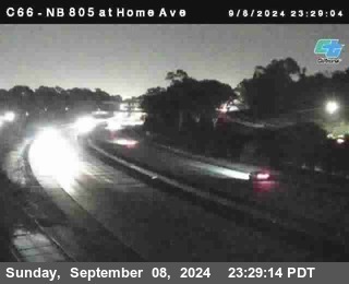 NB 805 at Home Ave (On Ramp)