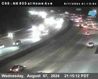 NB 805 at Home Ave (On Ramp)