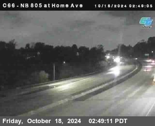 NB 805 at Home Ave (On Ramp)