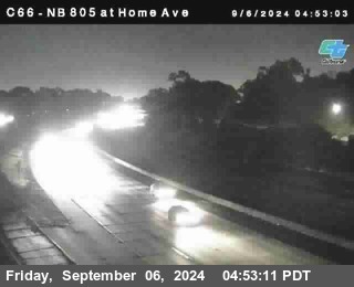 NB 805 at Home Ave (On Ramp)