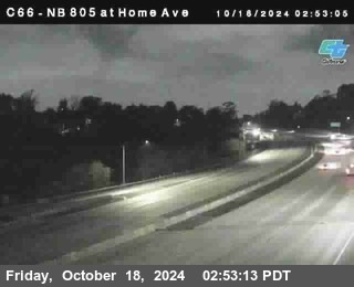 NB 805 at Home Ave (On Ramp)