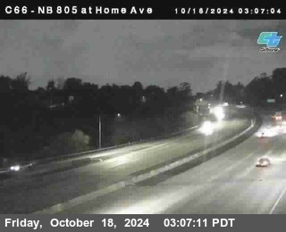 NB 805 at Home Ave (On Ramp)