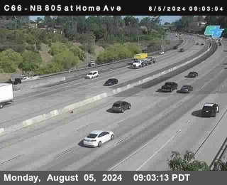 NB 805 at Home Ave (On Ramp)