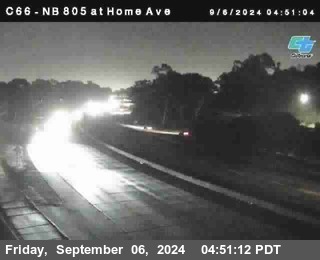 NB 805 at Home Ave (On Ramp)