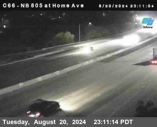 NB 805 at Home Ave (On Ramp)