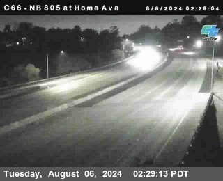 NB 805 at Home Ave (On Ramp)