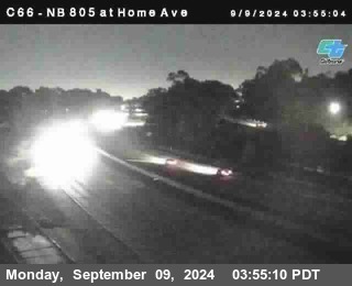 NB 805 at Home Ave (On Ramp)