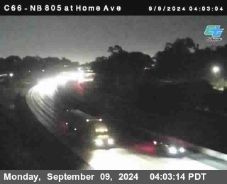 NB 805 at Home Ave (On Ramp)