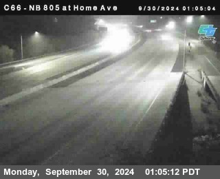 NB 805 at Home Ave (On Ramp)