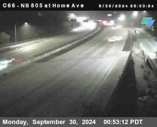 NB 805 at Home Ave (On Ramp)