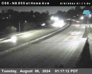 NB 805 at Home Ave (On Ramp)