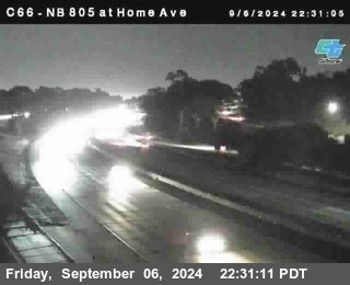 NB 805 at Home Ave (On Ramp)