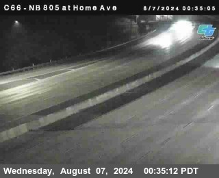 NB 805 at Home Ave (On Ramp)