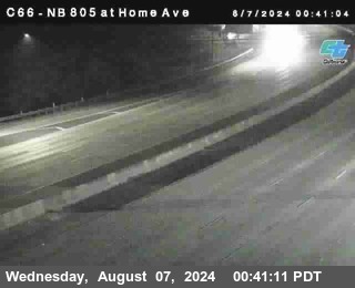 NB 805 at Home Ave (On Ramp)