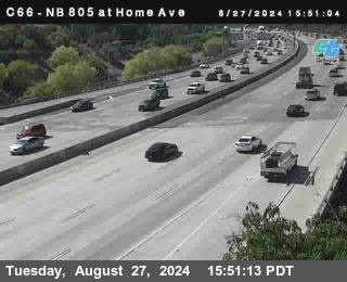 NB 805 at Home Ave (On Ramp)