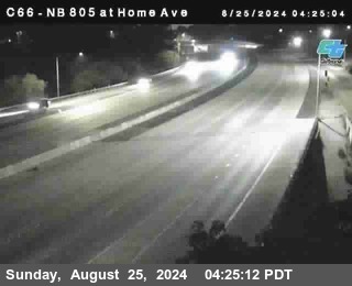 NB 805 at Home Ave (On Ramp)