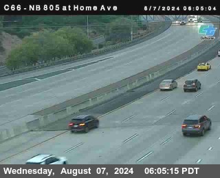 NB 805 at Home Ave (On Ramp)