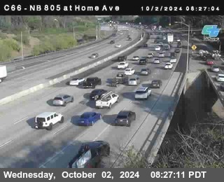 NB 805 at Home Ave (On Ramp)