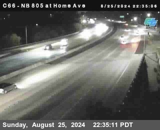 NB 805 at Home Ave (On Ramp)