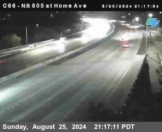 NB 805 at Home Ave (On Ramp)