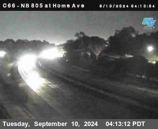 NB 805 at Home Ave (On Ramp)