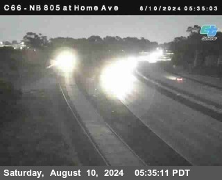 NB 805 at Home Ave (On Ramp)