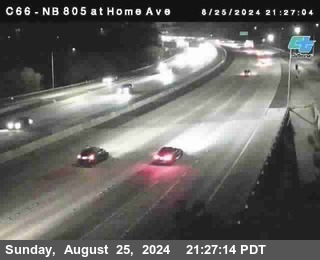 NB 805 at Home Ave (On Ramp)