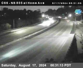 NB 805 at Home Ave (On Ramp)