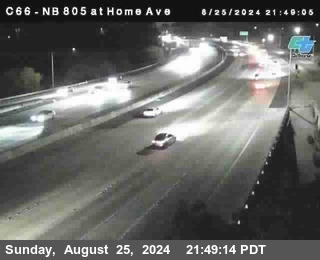 NB 805 at Home Ave (On Ramp)