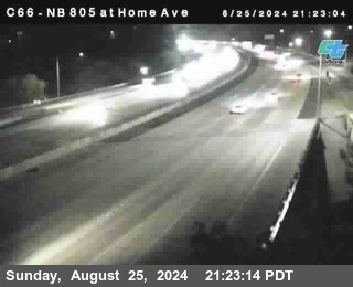 NB 805 at Home Ave (On Ramp)