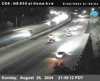 NB 805 at Home Ave (On Ramp)