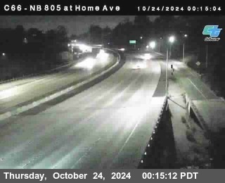 NB 805 at Home Ave (On Ramp)