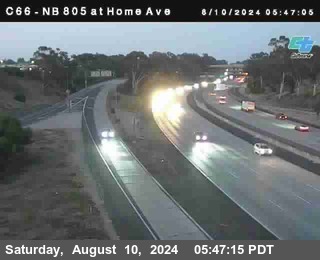 NB 805 at Home Ave (On Ramp)