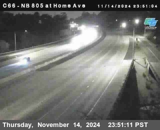 NB 805 at Home Ave (On Ramp)