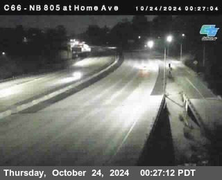 NB 805 at Home Ave (On Ramp)