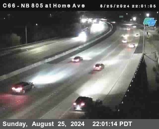 NB 805 at Home Ave (On Ramp)