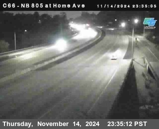 NB 805 at Home Ave (On Ramp)