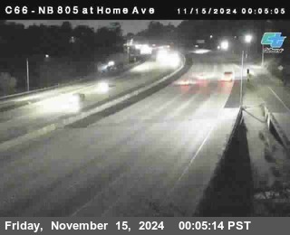 NB 805 at Home Ave (On Ramp)