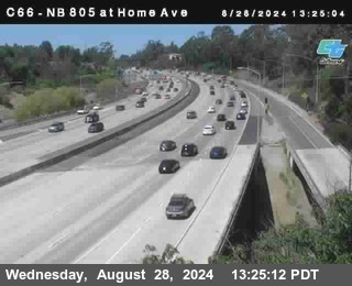 NB 805 at Home Ave (On Ramp)